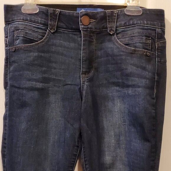 Democracy "Ab"solution Dark Wash Butt Flattering Stretchy skinny Jeans 10 - Picture 2 of 8